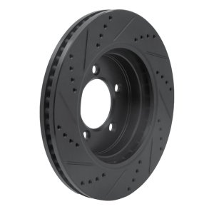 Ford Explorer Sport Trac Brake Rotor (1) - Front Right - R1 Concepts - Drilled & Slotted - Black - `06-`10